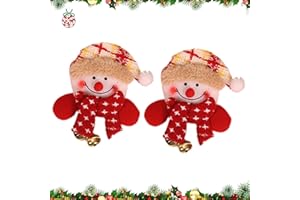 BNOYONERAS 2 Stück Weihnachten LED Brosche Weihnachten Führte Brosche mit LED-Licht und Glocke Weihnachtsschmuck Kinder Weihnachtsgeschenke Partyzubehör Gastgeschenke
