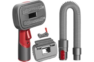 MOPEI 2 en 1 Cepillo Aspirador para Perro Compatible con Dyson Gen5 V15 V12 V11 V8 V7, Ideal para Eliminar Pelos Sueltos, Caspa, Subpelo y Enredos