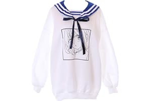 Kawaii-Story TS-303 - Sudadera de manga con diseño de marinero, color blanco y azul