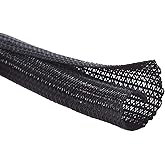 Alex Tech 13mm-3.1m Self-Locking Cable Sleeve Collect Cables Covers Cables Organizer Cables Case Cables for Computer PC Autom