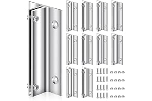 Zonon 10 Pack Aluminum Corridor Sign Holder, 1/8" Substrate, Sign Mount Bracket Design for Restroom, Conference Room Classic Signs(Silver,4")