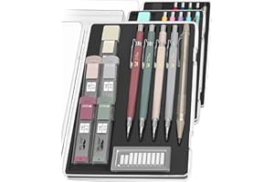 Mr. Pen- Mechanical Pencil Set with Leads and Eraser Refills, 5 Sizes - 0.3, 0.5, 0.7, 0.9 and 2 Millimeters, for Drafting, Drawing and Sketching