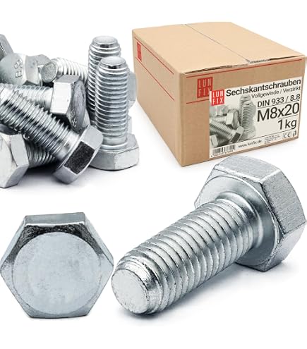 Viti Esagonali Zincate Connex M12 X 140 Mm – DIN 933, Confezione Da 1000 G, Per Fissaggi Professionali