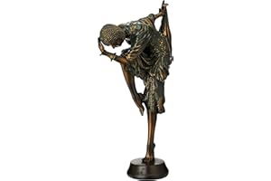 Design Toscano the Snake Dancer Art Deco Sculpture, Beige