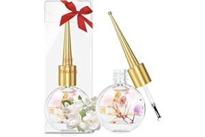 JIASHENG Cuticle Oil for Nails, Nail Oil Infused with Real Flowers, Moisturizes, Strengthens, Repairs, Revitalizing for Nails Damage Dry Cuticle, Formulated with Vitamin E & Sweet Almond Oil, 14ML Jasmine