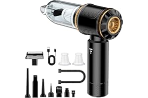 Aurvite Handstaubsauger Akku 4-in-1, 25000PA Auto Staubsauger Stark, 3-Gang Handstaubsauger kabellos mit Bürstenloser Motor, 220000 U/min Autostaubsauger für Auto, Sofa, PC, Büro & Tierhaar Reinigung