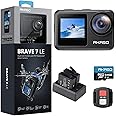 AKASO Brave 7 LE Action Camera with 64GB microSDXC Memory Card - 40M Waterproof Underwater Camera EIS 2.0 Native 4K 20MP Touch Screen WiFi Sports Camera Remote Control Vlog Camera