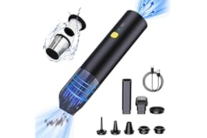 CARSEATTY Compressed Air Cleaner for PC, Handheld Vacuum 14000pa Car Vacuum Cleaner Cordless with 30 mins Run Time with Blower Multifunction Rechargeable Lightweight for Car, Home, Pet, Office