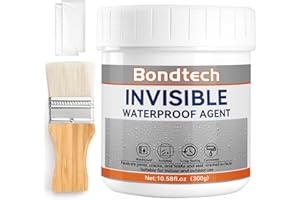BONDTECH Transparenter Wasserdichter Beschichtungsmittel, Wasserdicht Dichtmasse, Invisible Waterproof Agent für Badezimmer, Zementoberfläche, Fliesen, Wände, Dach, Rand Risse (300g*1)