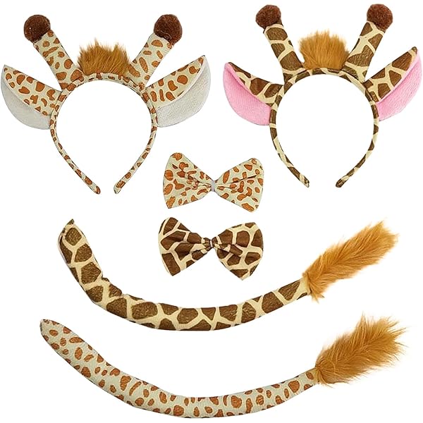 Disfraz Carnaval Infantil Disfraz Cebra Para Niños - Diadema Y Cola De Animal - Para Carnaval Halloween Fiestas - Set Completo Orejas Cebra Tela