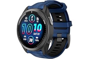 ISABAKE 22mm Correa para Garmin Forerunner 965/955/945/935, Correa de Repuesto de Silicona para Fenix 7/Fenix 6 GPS/Fenix 5 Plus