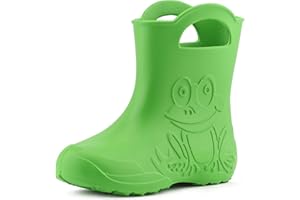 Ladeheid Botas de Agua para Niños en EVA Unisexo Botas de goma Botas impermeables para niños y niñas Zapatos de lluvia Infantiles Calzado de Niños Niñas LA-CA-01