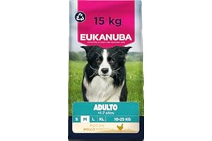 Eukanuba, alimento para Perros con Pollo Fresco para Razas Medianas - Alimento seco Premium para Perros Adultos, 15 kg