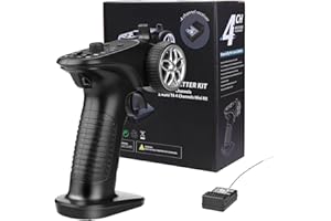 HAMAGI Émetteur et récepteur RC,Émetteur et récepteur étanches - Contrôleur Radio à Di 2,4 GHz pour chenilles RC, dérive, Balance, Voitures RC et Bateaux