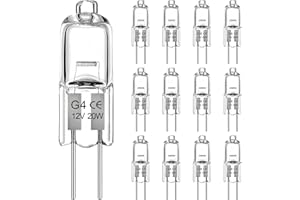 Givurao G4 Halogenlampe 20W, 12 Stück G4 12V Halogenglühbirne Dimmbar 2700K Warmweiß 280LM Kein Flackern 2 Pin Halogenlampen 20 Watt für Kronleuchter Dunstabzugshauben Schrankbeleuchtung