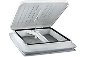 XENPER® Claraboya 40x40 con Manivela y Mosquitera – Ventana de Techo para Caravana, Autocaravana – Modelo TF40 – Recambio Universal Compatible Años 90-2000