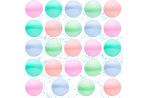 DMENWEI Reusable Water Balloons for Kids Adults, 24PCS Silicone Water Balls, Summer Outdoor Toys, Pool Toys, Summer Splash Party Supplies Easy Activities Fun Outside Games