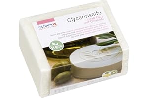 Glorex GmbH - Sapone alla glicerina Ecologico, 500 g, con Olio d'oliva Opaco