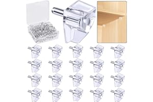DHYLRICHER 5 Millimeters Shelf Support Peg，Support Cabinet Shelf Pins，Clear Plastic Replacement Peg Cabinet Shelf Supports Pins for Kitchen Furniture Book Shelves Shelf Holder Locking Pins(20 Pieces)