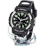 GUUMUXIN Kinderuhr Jungen Mädchen,Armbanduhr Jungen Analog,Armbanduhr Kinder,Analog Quartz Uhr mit Armbanduhr Kautschuk Wasse