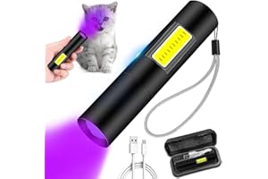 HUHKOUAE Wood's lamp,cat Ringworm Detector,Pet Urine Detector With side lights UV Black light,for Analyzing Skin Dog Cat Care Bed Bug Inspection