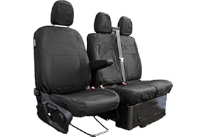 PRIMUS SEAT COVERS Seat Covers to fit the Ford Transit Custom 2024 Onwards | Tailored Driver & Double Passenger | Waterproof, Heavy Duty, Durable Easy to Fit Ford Transit Custom Seat Cover 2025 | Single Driver Armrest