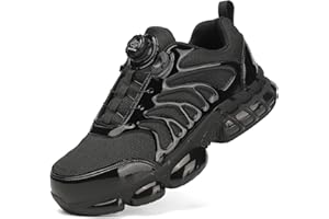 NIFOFISE Safety Trainers for Men Women Steel Toe Cap Trainers Swivel Buckle Breathable Comfortable Sneakers Lightweight Non Slip Work Shoes Men Boots