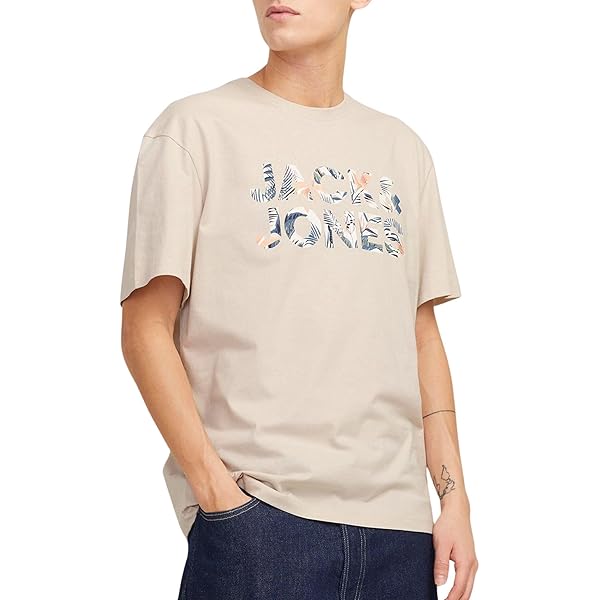 Joralmeria Bold Branding Tee Ss Cn Ln 12276962 Jack & Jones Antique Wh