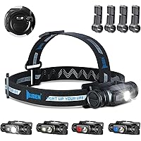 WUBEN H1 Stirnlampe 1200 Lumen LED Mehrere Lichtquellen Kopflampe, USB Wiederaufladbare IP68 Wasserdicht Reflexstreifen…