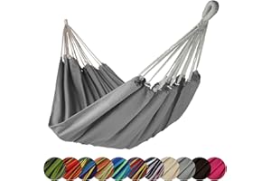 ‎BB SPORT BB Sport Hängematte XL 220 x 170 cm max. Belastbarkeit 250 kg Tragetasche 1-2 Personen Camping Garten Balkon Terasse Wetterfest, Farbe:Karst