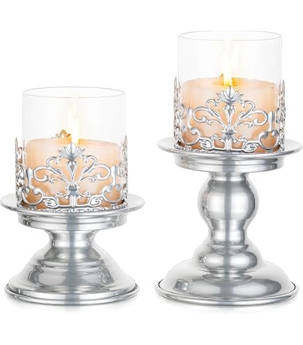 Kristall-Kerzenhalter 2er-Set Aus K9-Kristall – 6,3 Cm Durchmesser, 8,9 Cm Hoch, Handgeschliffen, Für Hochzeit & Tischdekoration