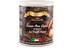 La Rustichella - Cubes de champignons cèpes et truffe noire 350g, Vegan, Gluten Free, Cholesterol Free - Délice italien