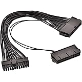 LEAGY Double Bloc d'alimentation 24 Broches (20 + 4) Câble Adaptateur pour Carte Mère ATX 30 cm (30 cm)