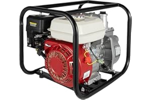 GDSKR 6.5HP Petrol Water Pump, 2 Inch Petrol High Flow Water Pump 3600 RPM, 4 Stroke Gas Powered Pond Pump, for Irrigation Pool, Treatment of Industrial Wastewater, Tunnel Drainage