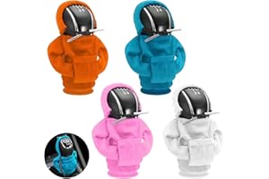 Juxtaposia Schalthebel Hoodie,4 Stück Hoodie Schaltknauf,Hoodie für Gangschaltung,Auto Schaltknauf Abdeckung,Schaltknauf Hoodie Abdeckung,Pulli für Schaltknauf.(Orange,Blau,Rosa,Weiß)