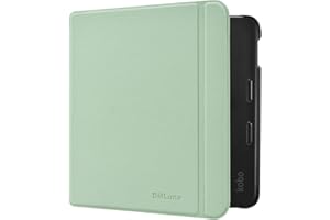 DMLuna Case for Kobo Libra Colour (Model:N428, 2024 Release), Slim and Lightweight Folio Premium PU Leather Protective Cover with Auto Sleep Wake Feature, Agave Green
