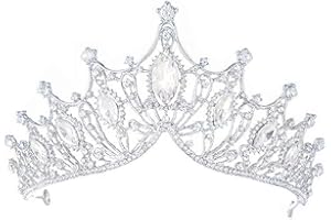 MZSX Prinzessin Diadem Hochzeit Tiara, gold Strass Königin Krone, Göttin, Königin, Weihnachtskostüm, Cosplay, für Prom, Festzüge, Party, Gold Kopfschmuck, Frauen