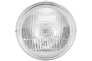 KOULATE Motorcycle Headlight,7-7/8in High Bright Motorcycle Front Headlight Replacement Retro Style Motorcycle Front Headlamp For CB400 CB500 CB1300