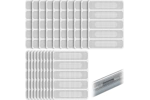 FOMGIIN 100 pezzi Nastro Ripara Zanzariere, Nastro Ripara Zanzariere, Nastro Adesivo, Kit Riparazione Zanzariere in Fibra di Vetro per Foro Netto Rapidamente Strappi per Finestre e Porte, Grigio