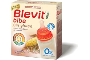 Blevit Plus Bibe Sin Gluten - Papilla de Cereales para Bebé Sin Gluten fórmula especial para Biberón - Sin Azúcares Añadidos - Desde los 4 meses - 600g