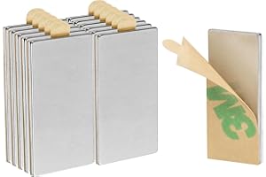 ECENCE Imanes de neodimio 20 Piezas - Imanes quadrado autoadhesivos - 20x10x1mm - Recubrimiento NiCuNi Imanes quadrados