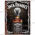 Metal Signs - Jack Daniels (Bottle). Man Cave Tin Metal Sign Hanging Wall Plaque Kitchen Shed Garage. Large (27cm x 18cm)