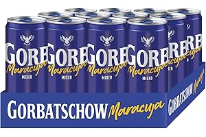 ‎GORBATSCHOW Wodka Gorbatschow Maracuja (12 x 0,33 l) 10 Prozent vol. - der beliebte Wodka-Longdrink mit fruchtigem Maracujageschmack, fertig gemixt direkt aus der Dose oder auf Eis genießen