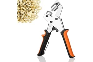 Xiaozhifu Alicates Para Ojales Lonas Maquina Ojales Metalicos Profesionales con 600 Ojales (Ø 10mm),Multifunción Perforación de Ojetes de Metal para Cuero Tela Lonas Cortinas de PVC