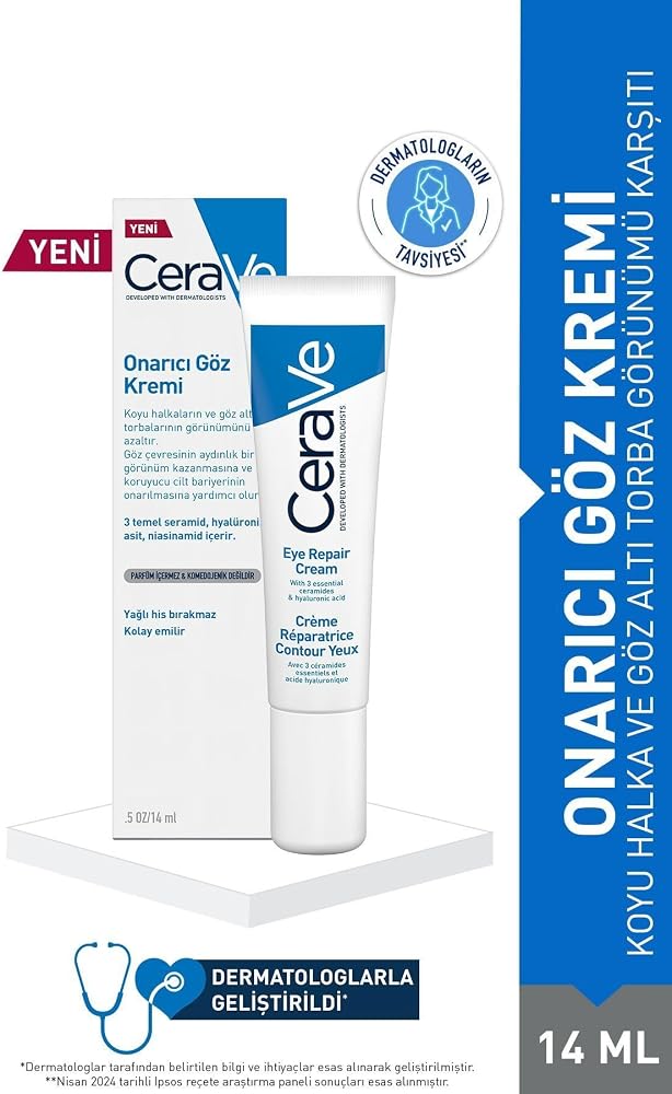 CeraVe Koyu Halka ve Göz Altı Torba Görünümü Karşıtı Onarıcı Göz Kremi 14 ml
