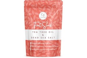 CalmGenix Foot Soak with Tea Tree Oil & Dead Sea Salt | Helps Treat Nail Fungus and Athletes Foot, Foot Spa Bath | Foot Moisturiser & Deodorizer Feet Soak | Exfoliating Foot Soak for Hard Skin