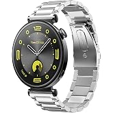 NovStrap Huawei Watch Gt4/Gt5/Gt6 41mm Watch 5/Gt5 Pro 42mm ile Uyumlu Kordon (18mm Pimli) &Ccedil;elik Metal Kayış