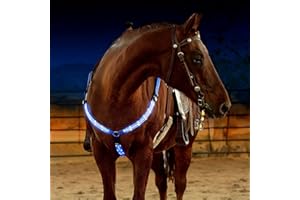 LucaSng LED Horse Breastplate Collar - High Visibility Tack For Horseback Riding Adjustable Safety Gear - Adjustable, Sturdy & Comfortable Equestrian Safety Gear for Night Horse Riding