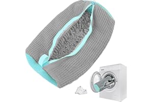 EEPLUYTY Worki do prania butów w pralce, torby na buty do prania, torba do prania butów z zamkiem błyskawicznym, odpowiednia dla wszystkich butów i rozmiarów, chroni buty (szary, 1)