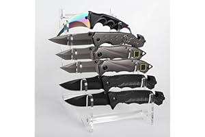 WANLIAN Présentoir de couteaux, présentoir de couteaux à collectionner,pour organisateur de couteaux de poche et décoration de la maison display hut(transparent)
